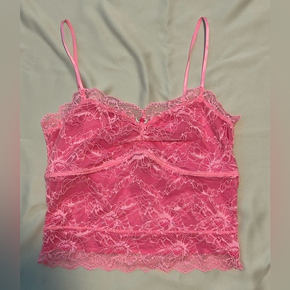 NWOT Intimately Free People Lacey Essential Cami in Hot Pink - L - Picture 2 of 10